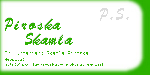 piroska skamla business card